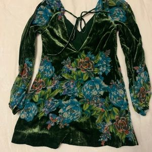 Green Floral Top